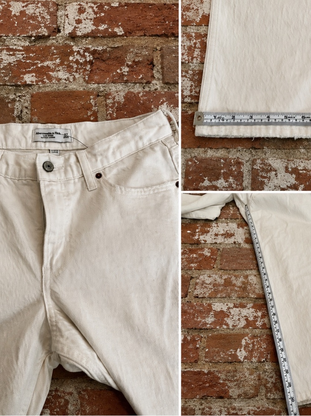 Abercrombie & Fitch womens Cream Off-White Jeans